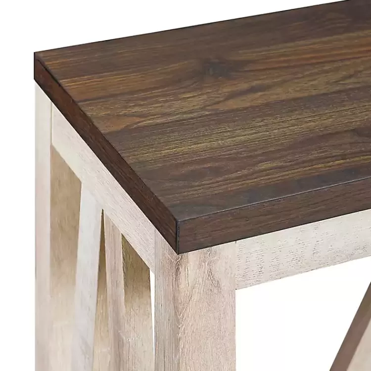 walnut_and_whitewash_aframe_console_table_3.webp Walnut and Whitewash A-Frame Console Table>Kirklands Home Online