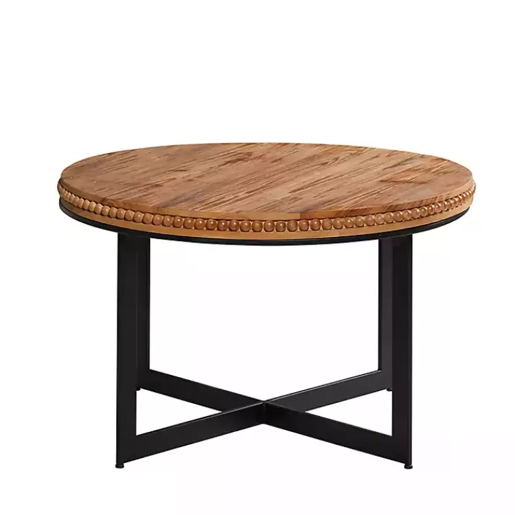 Walnut Beaded Industrial Coffee Table>Kirklands Home New