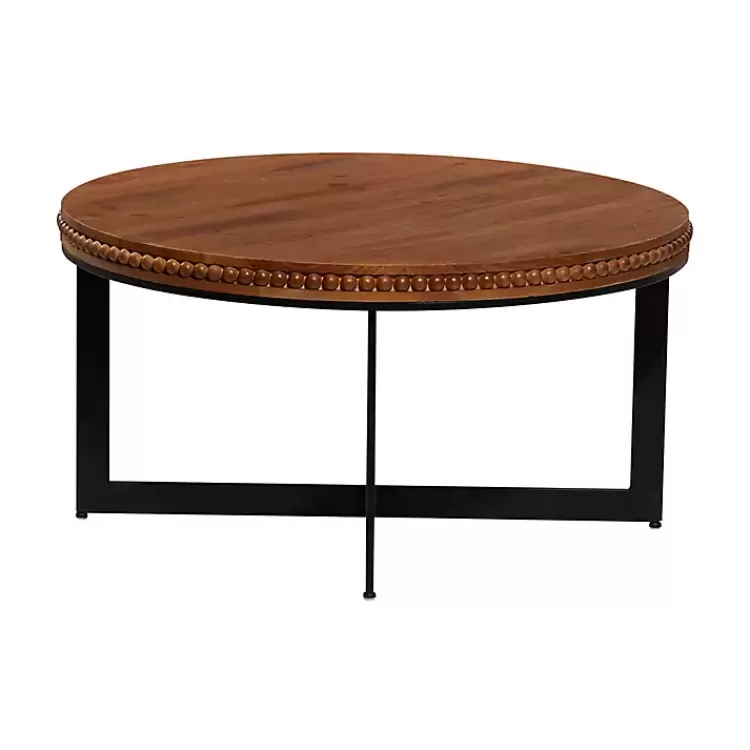 walnut_beaded_industrial_coffee_table_7.webp Walnut Beaded Industrial Coffee Table>Kirklands Home New