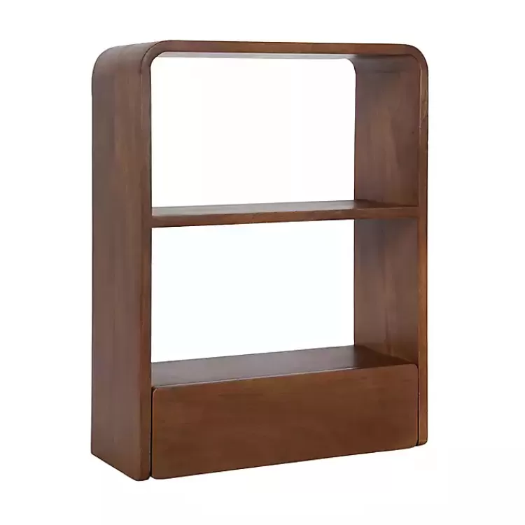 Walnut Kato Single Drawer Wall Shelf>Kirklands Home Shop