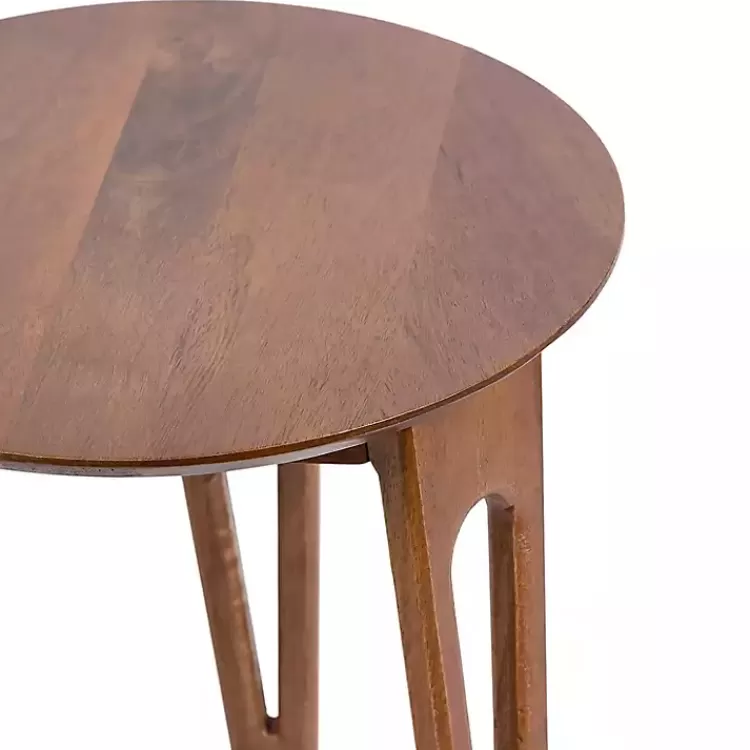 walnut_brown_mango_wood_round_kershaw_accent_table_2.webp Walnut Mango Wood Round Kershaw Accent Table>Kirklands Home Clearance