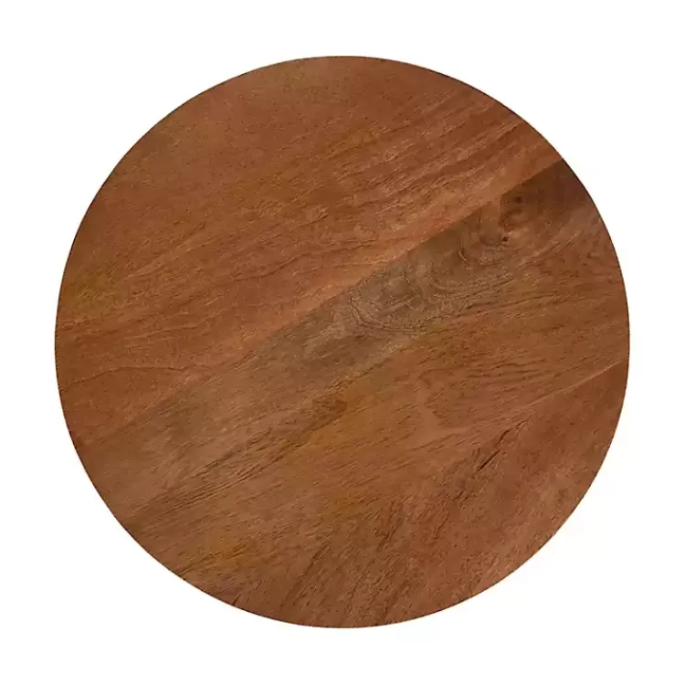 walnut_brown_mango_wood_round_kershaw_accent_table_3.webp Walnut Mango Wood Round Kershaw Accent Table>Kirklands Home Clearance