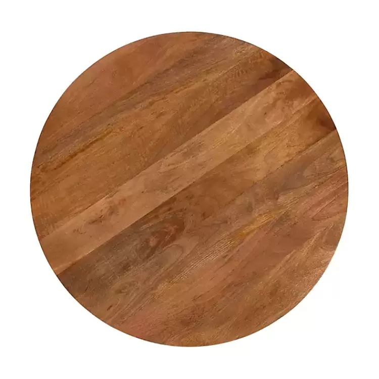 walnut_brown_mango_wood_round_kershaw_coffee_table_3.webp Walnut Mango Wood Round Kershaw Coffee Table>Kirklands Home Online