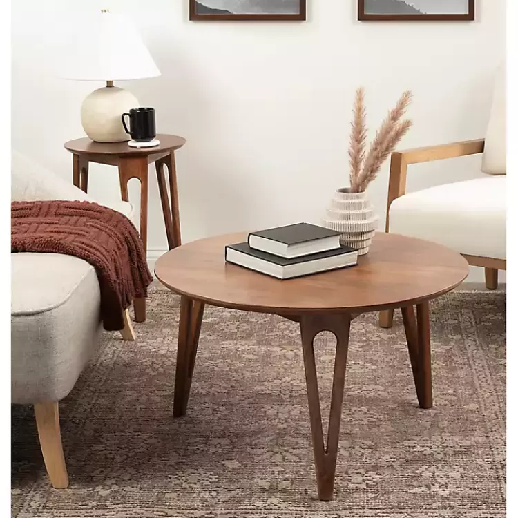walnut_brown_mango_wood_round_kershaw_coffee_table_6.webp Walnut Mango Wood Round Kershaw Coffee Table>Kirklands Home Online