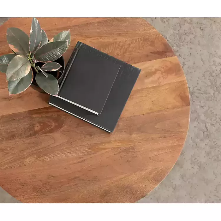 walnut_brown_mango_wood_round_kershaw_coffee_table_7.webp Walnut Mango Wood Round Kershaw Coffee Table>Kirklands Home Online