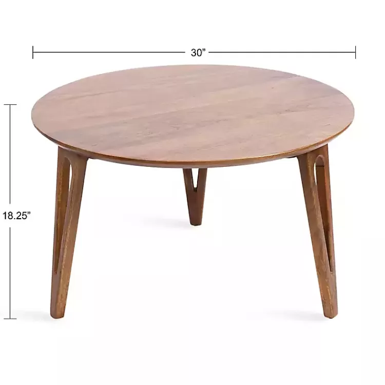 walnut_brown_mango_wood_round_kershaw_coffee_table_9.webp Walnut Mango Wood Round Kershaw Coffee Table>Kirklands Home Online