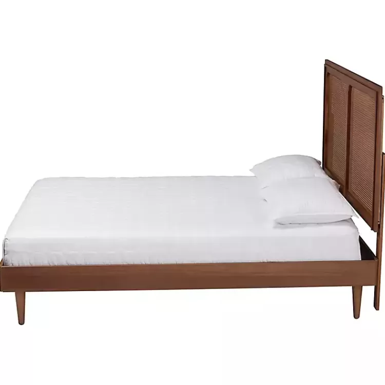 Walnut Rattan Amelia Queen Bed>Kirklands Home Online