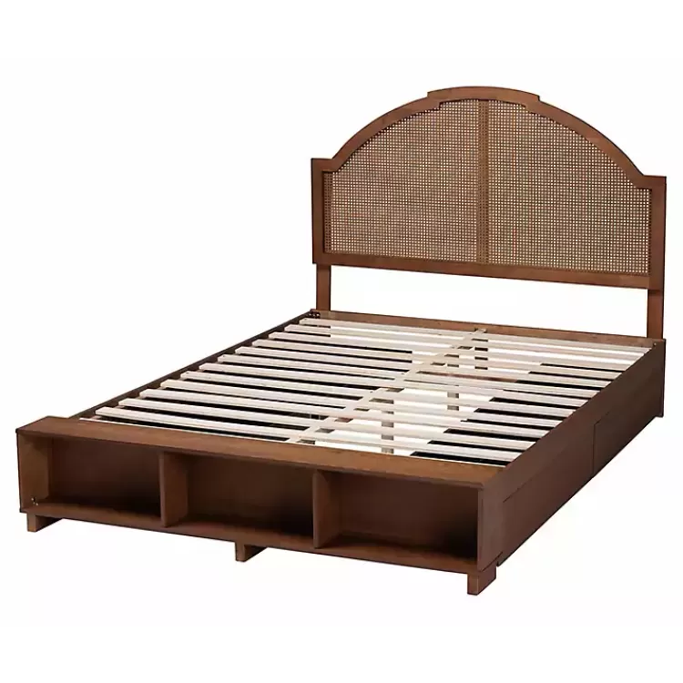 walnut_brown_rattan_queen_storage_bed_3.webp Walnut Rattan Queen Storage Bed>Kirklands Home Online