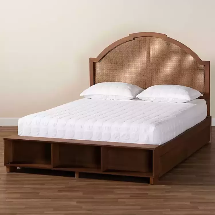 walnut_brown_rattan_queen_storage_bed_9.webp Walnut Rattan Queen Storage Bed>Kirklands Home Online