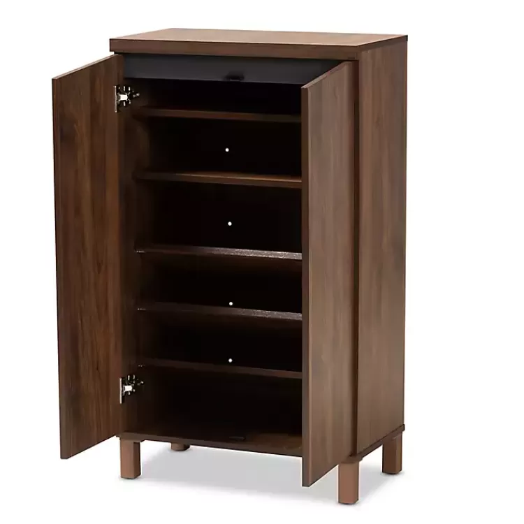 Walnut Slim Shoe Storage Cabinet>Kirklands Home Best