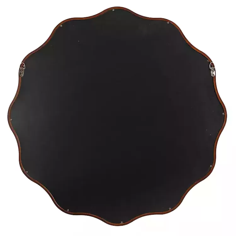 walnut_brown_wavy_scallop_round_wall_mirror_3.webp Walnut Wavy Scallop Round Wall Mirror>Kirklands Home Best