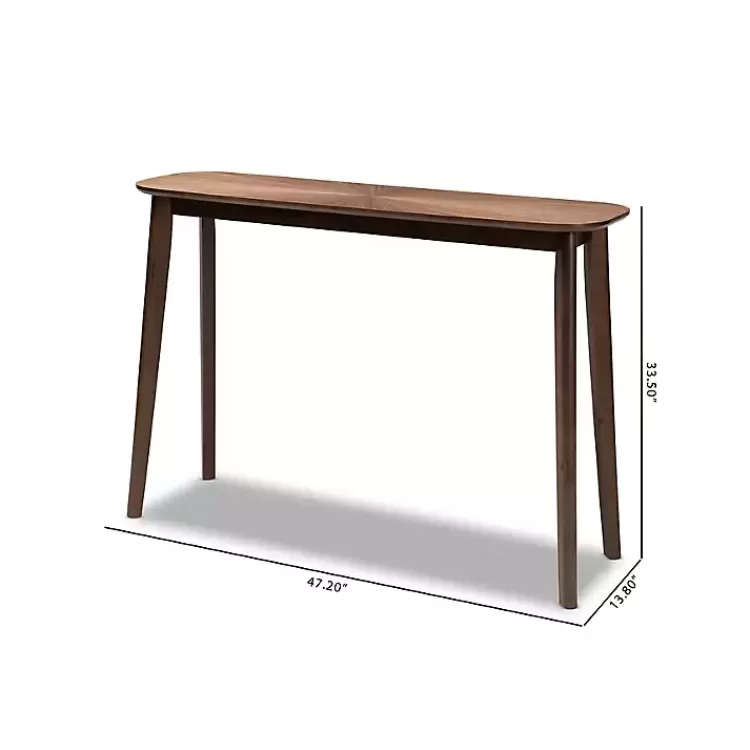 walnut_brown_wood_frame_splayed_legs_console_6.webp Walnut Wood Frame Splayed Legs Console>Kirklands Home Flash Sale