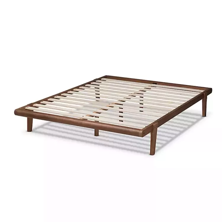 walnut_brown_wood_full_platform_bed_2.webp Walnut Wood Full Platform Bed>Kirklands Home Clearance