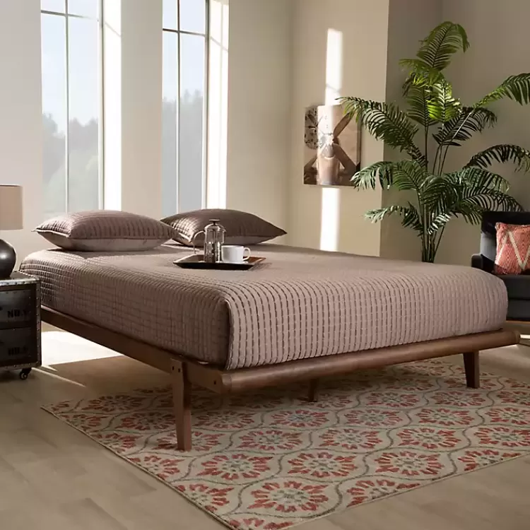 walnut_brown_wood_full_platform_bed_4.webp Walnut Wood Full Platform Bed>Kirklands Home Clearance