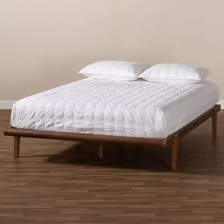 walnut_brown_wood_full_platform_bed_5.webp Walnut Wood Full Platform Bed>Kirklands Home Clearance