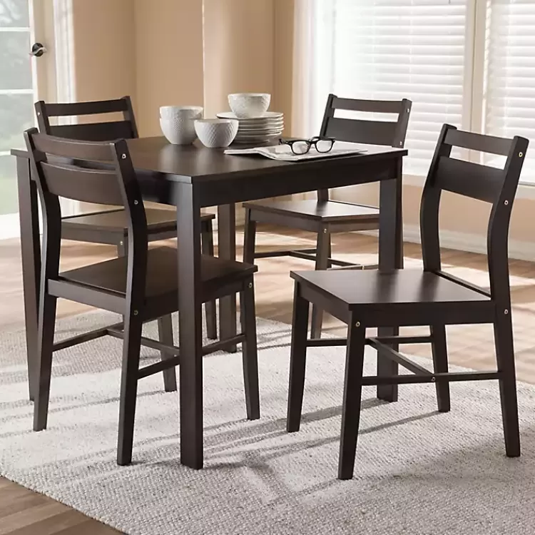walnut_contemporary_wood_pc_dining_set_3.webp Walnut Contemporary Wood 5-pc. Dining Set>Kirklands Home Online