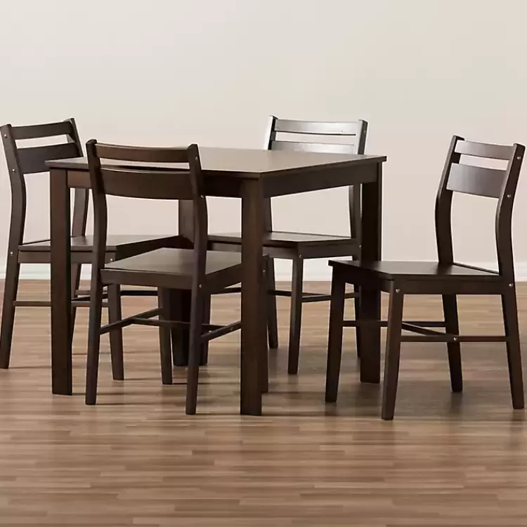 walnut_contemporary_wood_pc_dining_set_4.webp Walnut Contemporary Wood 5-pc. Dining Set>Kirklands Home Online