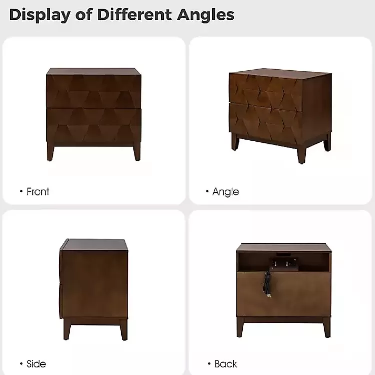 walnut_geometric_drawer_charging_nightstand_6.webp Walnut Geometric 2-Drawer Charging Nightstand>Kirklands Home Discount