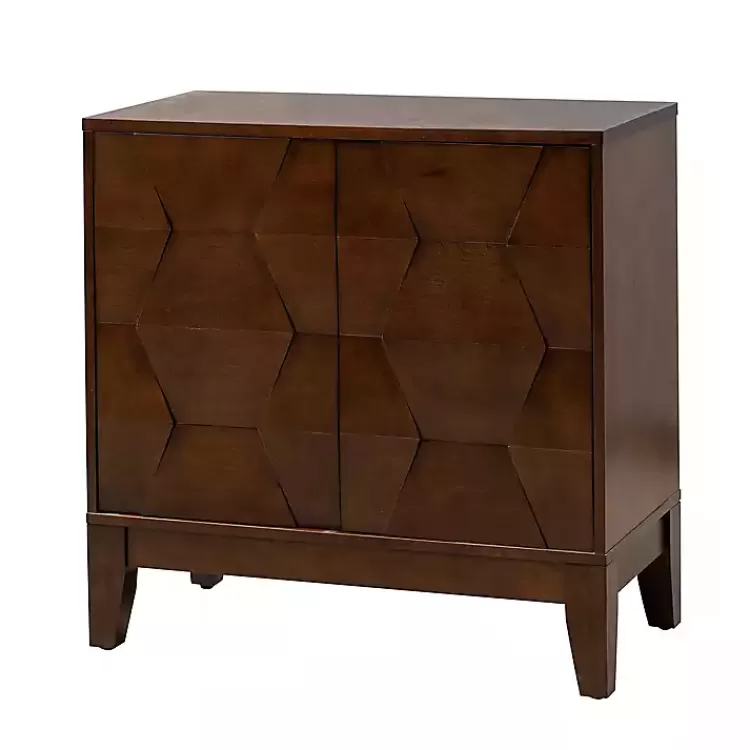 Walnut Geometric Mabel 2-Door Cabinet>Kirklands Home Sale