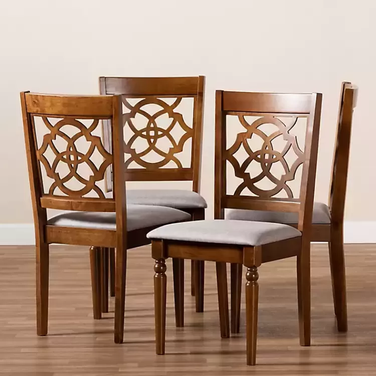 Walnut Lylah Upholstered Dining Chairs, Set of 4>Kirklands Home Flash Sale