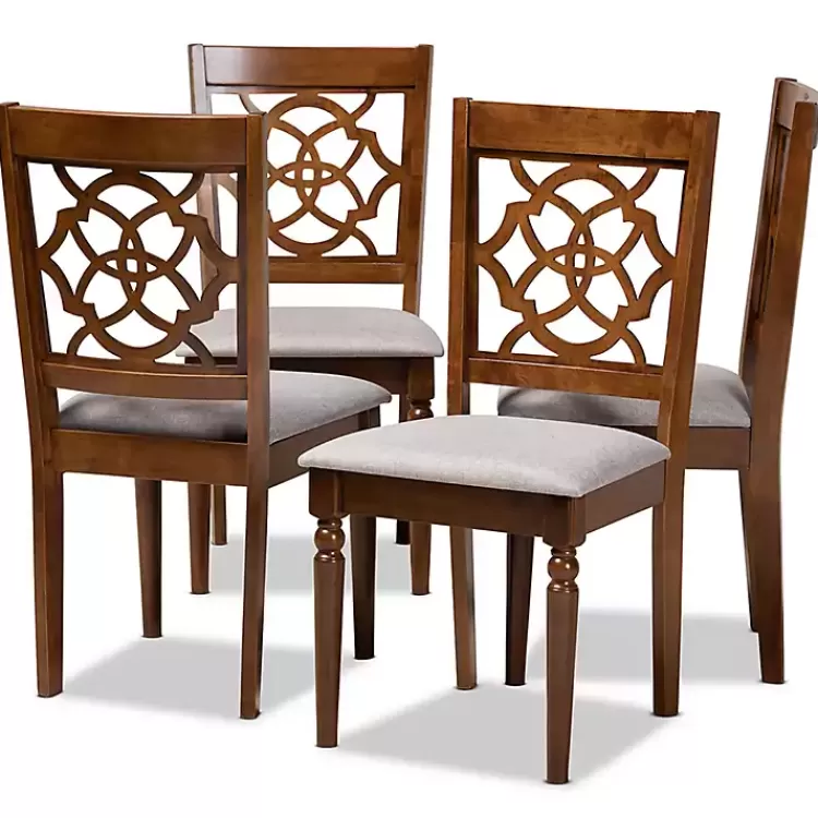 Walnut Lylah Upholstered Dining Chairs, Set of 4>Kirklands Home Flash Sale