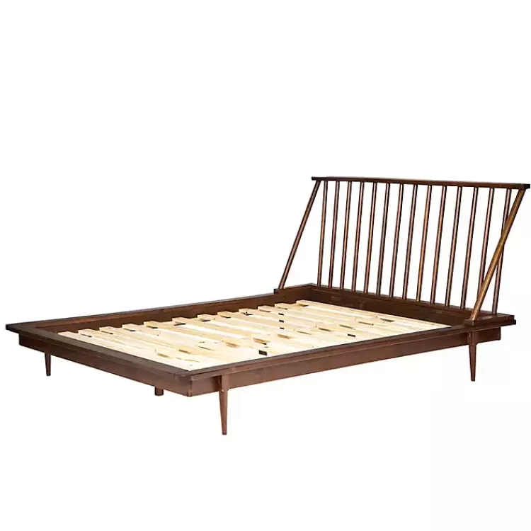 Walnut Mid-Century Modern Queen Bed Frame>Kirklands Home Outlet