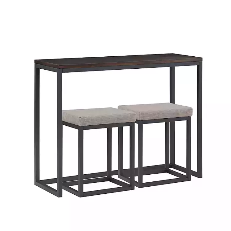 Walnut Nesting Counter Table and Stools, Set of 3>Kirklands Home Clearance
