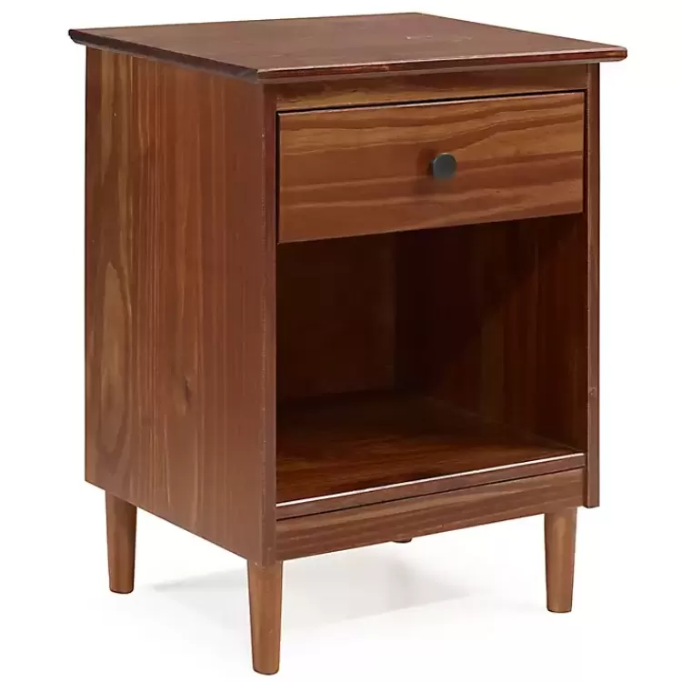 Walnut One-Drawer Wood Nightstand>Kirklands Home Outlet