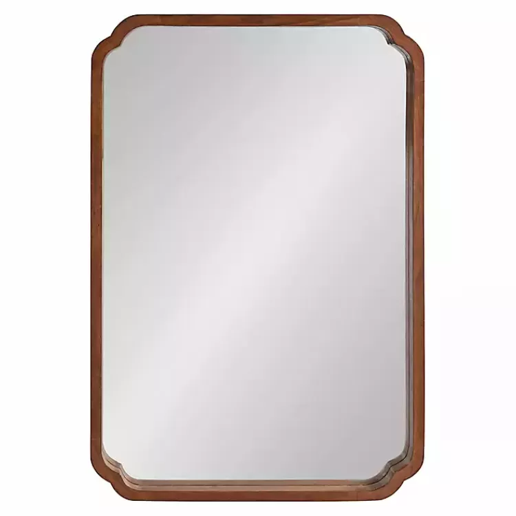 Walnut Scallop Rectangle Wall Mirror>Kirklands Home Fashion