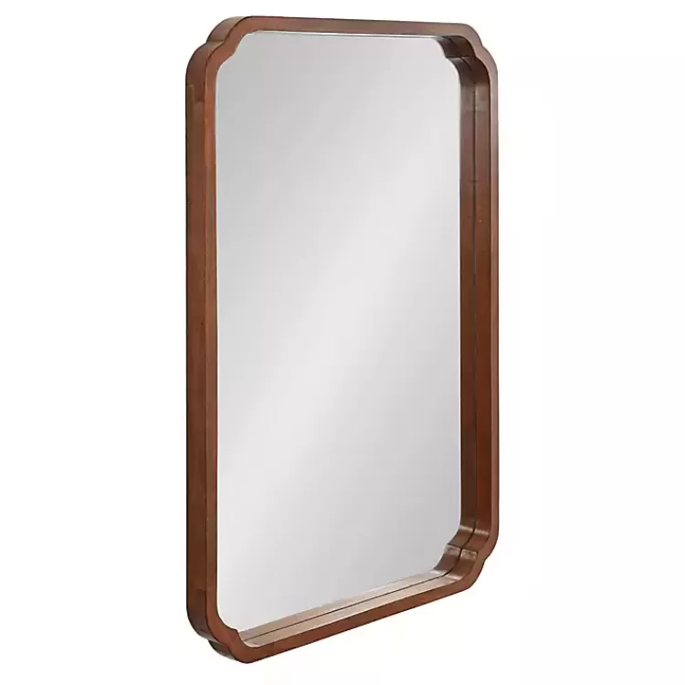 Walnut Scallop Rectangle Wall Mirror>Kirklands Home Fashion
