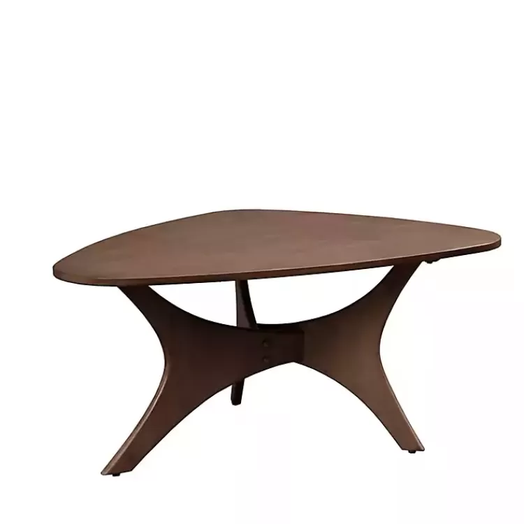 Walnut Triangle Modern Coffee Table>Kirklands Home Online