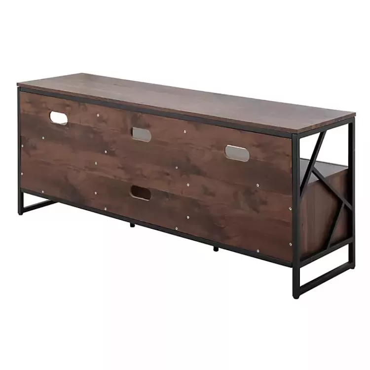 walnut_wood_and_black_steel_media_stand_3.webp Walnut Wood and Black Steel Media Stand>Kirklands Home Shop