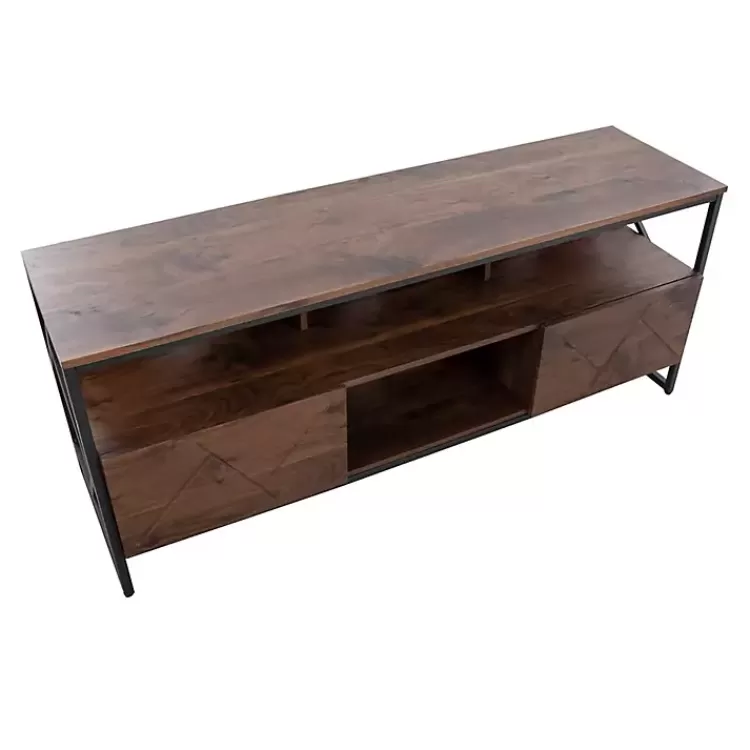 walnut_wood_and_black_steel_media_stand_6.webp Walnut Wood and Black Steel Media Stand>Kirklands Home Shop