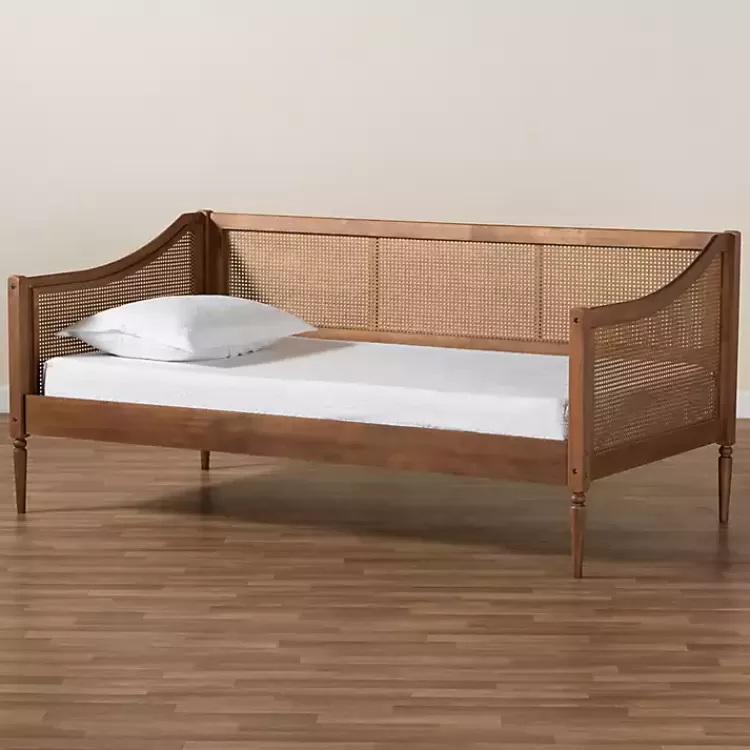 walnut_wood_and_rattan_twin_daybed_6.webp Walnut Wood and Rattan Twin Daybed>Kirklands Home Discount