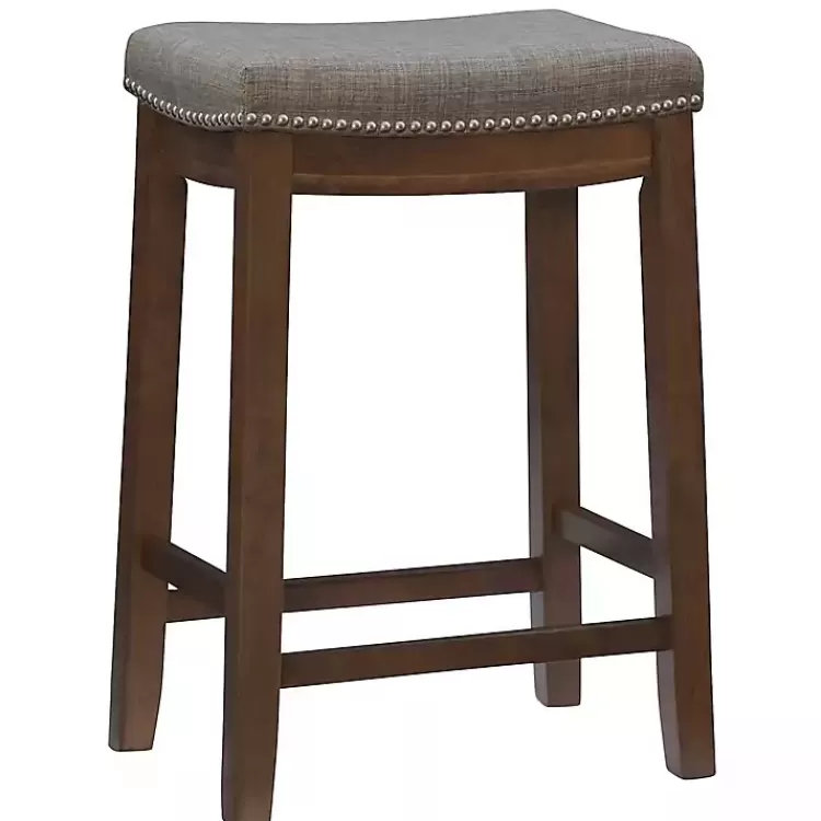 Walnut Wood Counter Stool with Cushion>Kirklands Home Discount