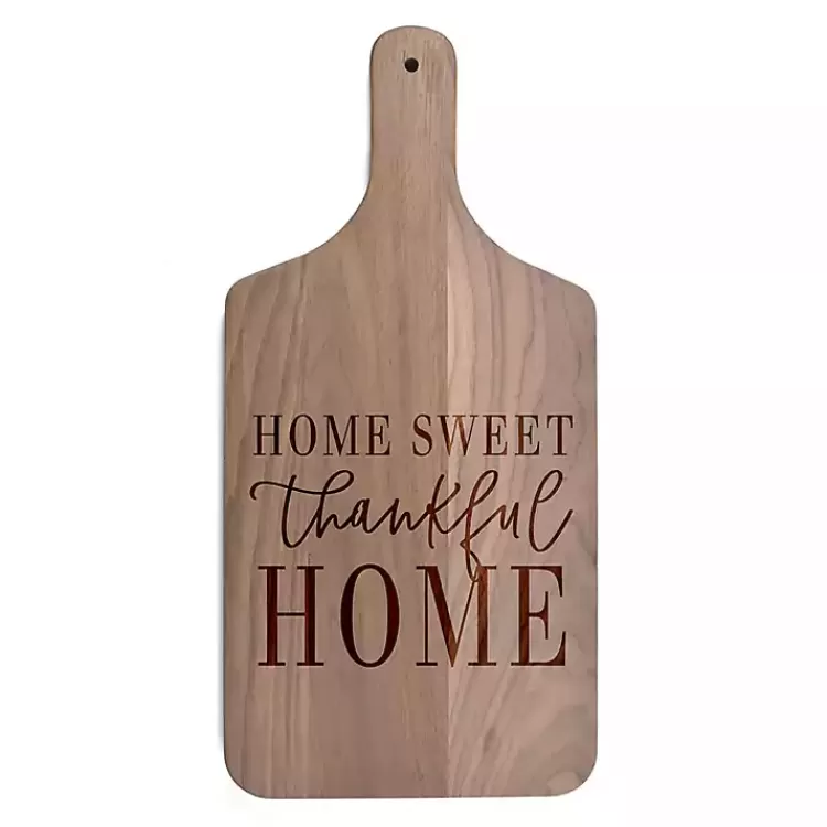 Walnut Wood Home Sweet Thankful Home Cutting Board>Kirklands Home Discount