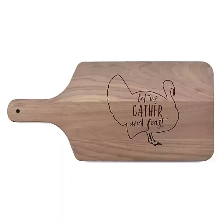 Walnut Wood Let Us Gather & Feast Cutting Board>Kirklands Home Online