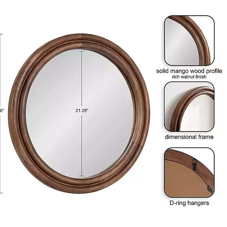 walnut_wood_ribbed_round_wall_mirror_2.webp Walnut Wood Ribbed Round Wall Mirror>Kirklands Home Cheap