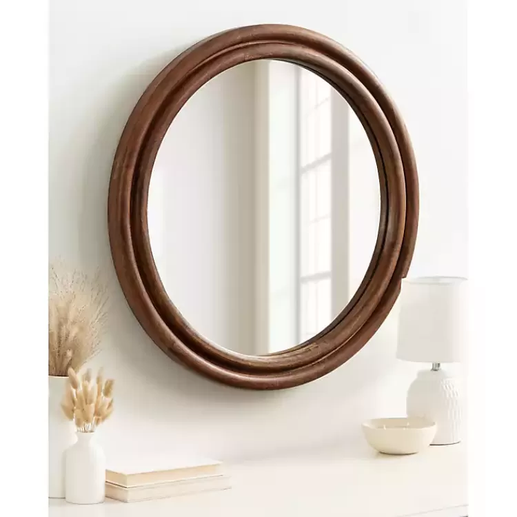 walnut_wood_ribbed_round_wall_mirror_6.webp Walnut Wood Ribbed Round Wall Mirror>Kirklands Home Cheap