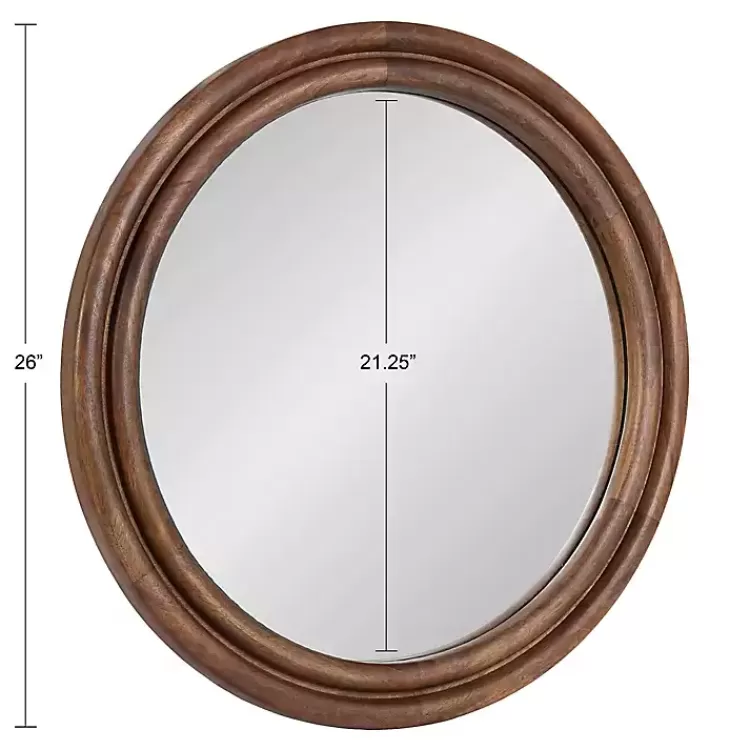 walnut_wood_ribbed_round_wall_mirror_9.webp Walnut Wood Ribbed Round Wall Mirror>Kirklands Home Cheap