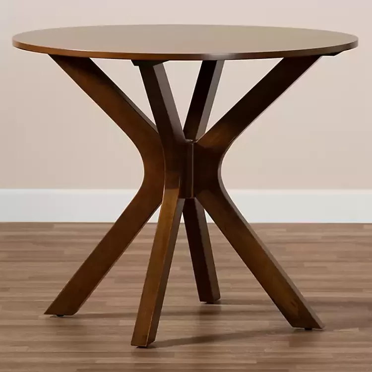 Walnut Wood Round Kenji Small Dining Table>Kirklands Home Discount