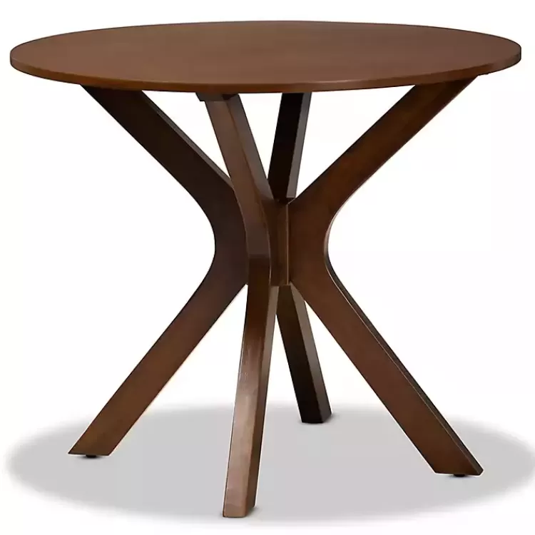 Walnut Wood Round Kenji Small Dining Table>Kirklands Home Discount