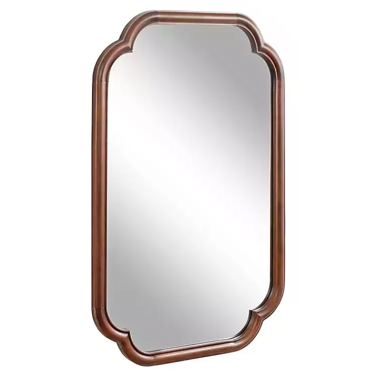 Walnut Wood Scallop Wall Mirror>Kirklands Home Best