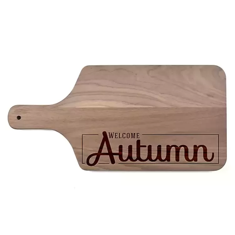 Walnut Wood Welcome Autumn Cutting Board>Kirklands Home Best Sale