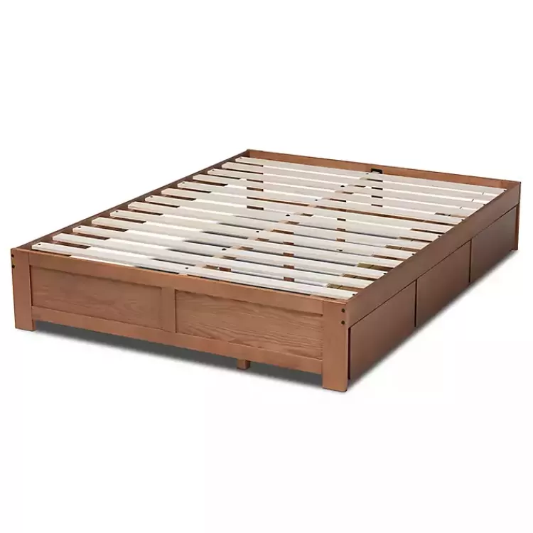 walnut_wooden_drawer_platform_bed_3.webp Walnut Wooden 3-Drawer Platform Bed>Kirklands Home Store