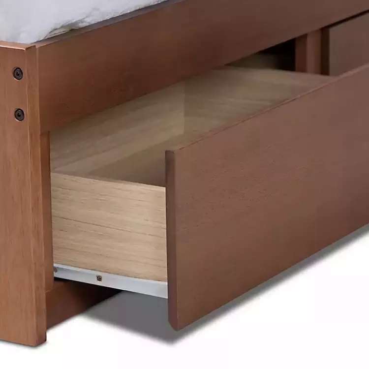 walnut_wooden_drawer_platform_bed_6.webp Walnut Wooden 3-Drawer Platform Bed>Kirklands Home Store