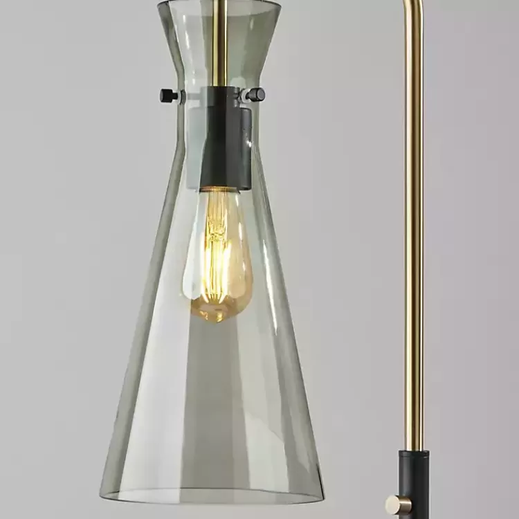 Walter Smoked Glass Floor Lamp>Kirklands Home Fashion