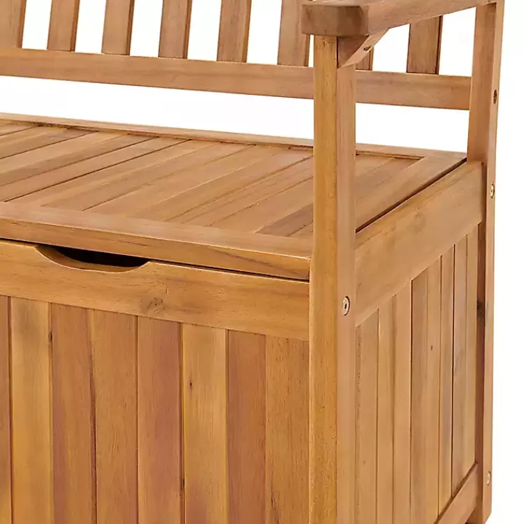 warm_acacia_wood_slatted_outdoor_storage_bench_6.webp Warm Acacia Wood Slatted Outdoor Storage Bench>Kirklands Home Store