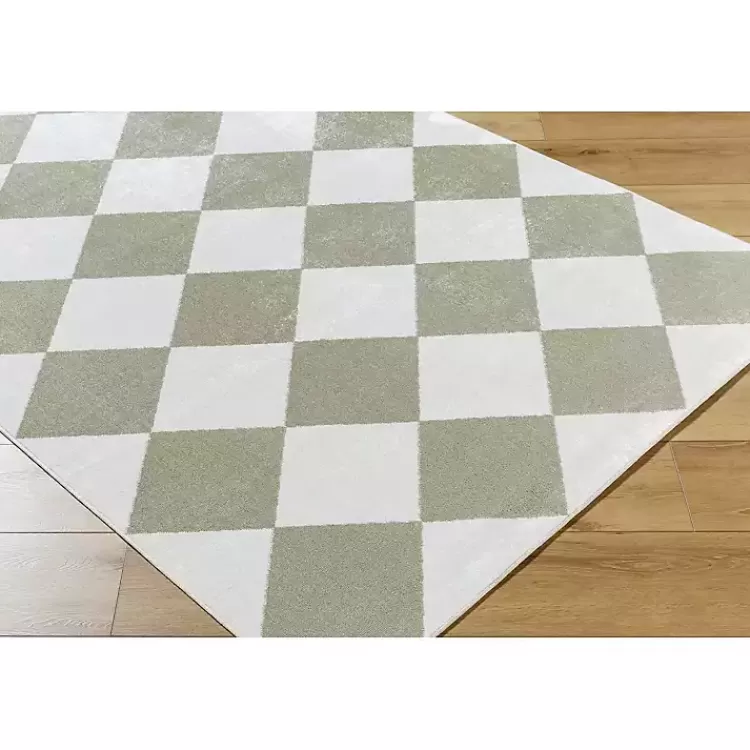 Warm Gray Checkered Area Rug, 5x7>Kirklands Home Online
