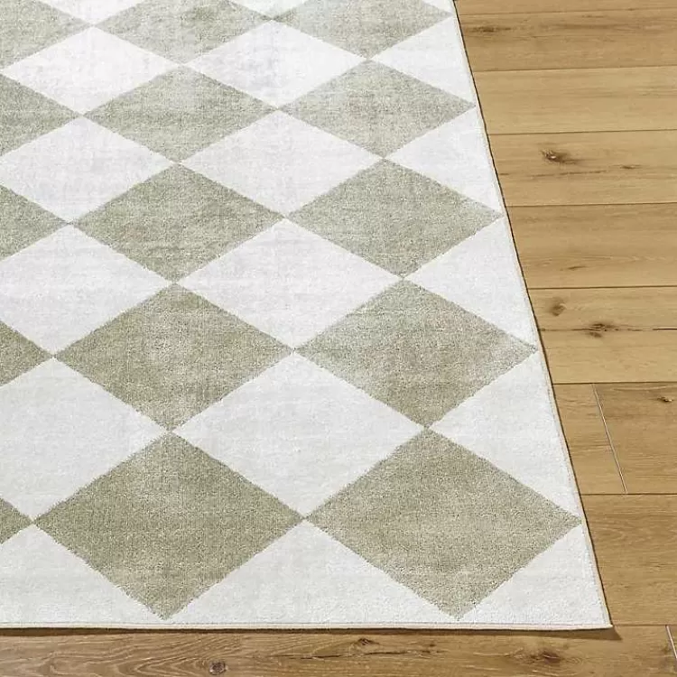 warm_gray_checkered_area_rug_x_4.webp Warm Gray Checkered Area Rug, 6x9>Kirklands Home Outlet